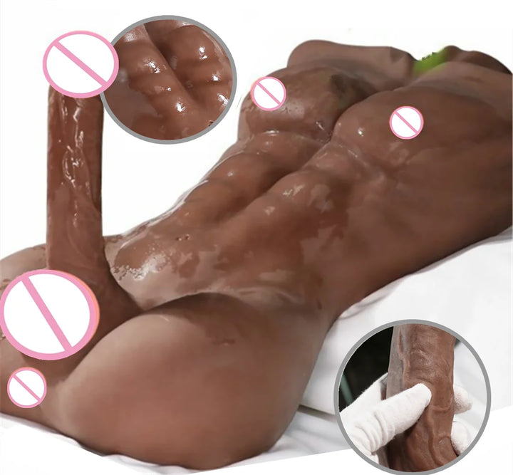 Tanned Skin Huge Penis Strong Man Doll