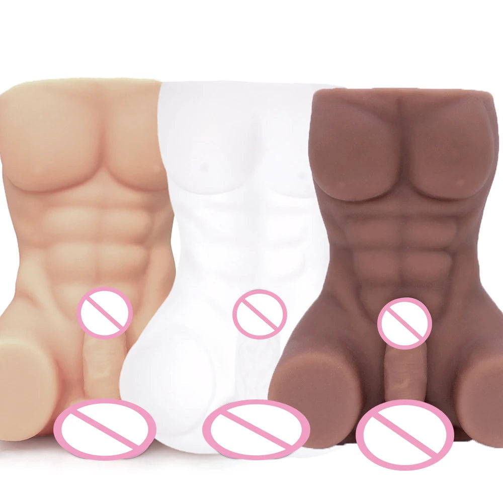 Mini 3D Male Torso Half-body Sex Doll