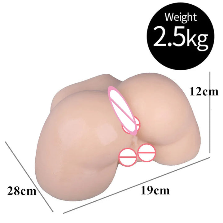 3D Man Half Body Realistic Big Long Dildo