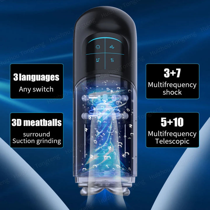 Telescopic Rotating Male Masturbator