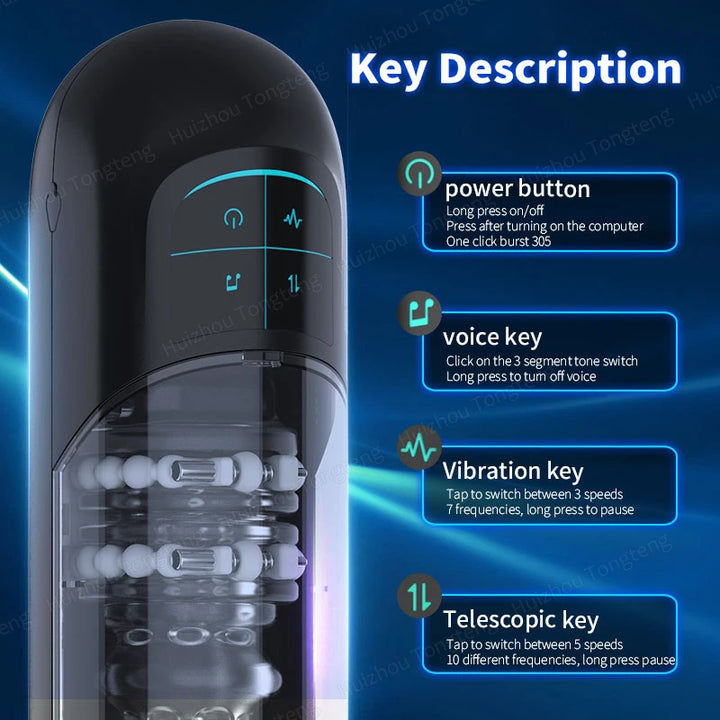 Telescopic Rotating Male Masturbator