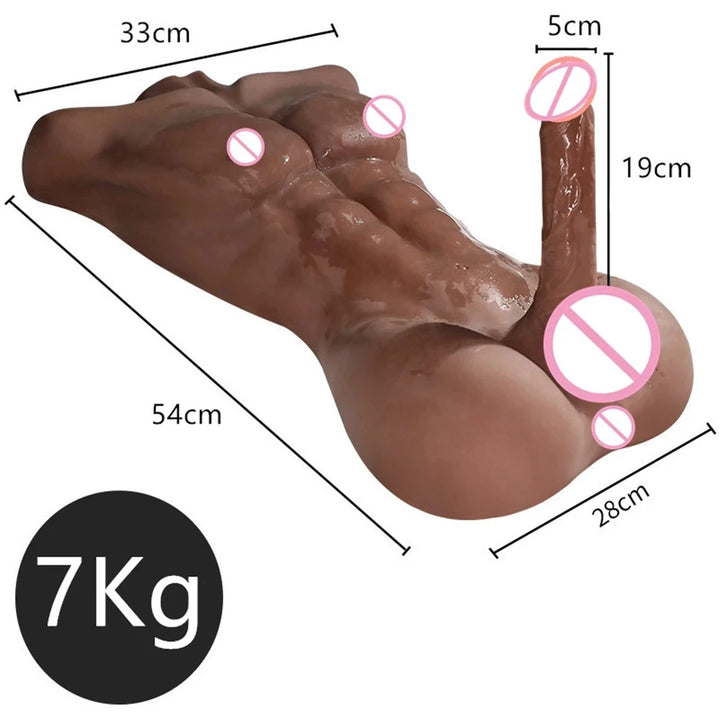 Tanned Skin Huge Penis Strong Man Doll