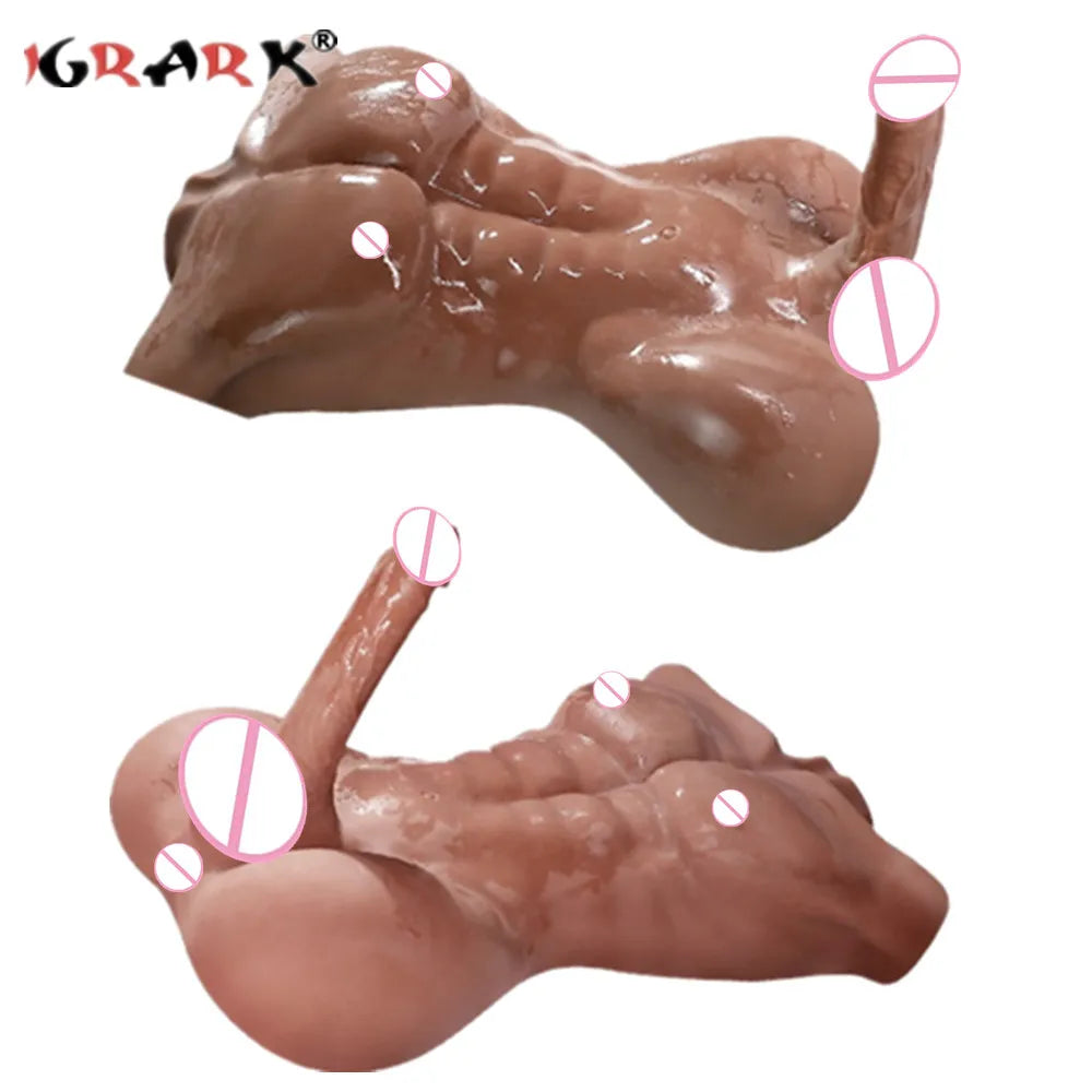 Flexible Dildo Men Torso Unisex Masturbation Doll