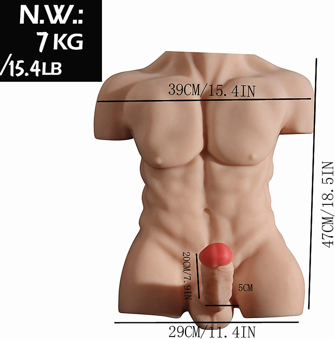 Half Body Male Sex doll 15.4lb with Butthole