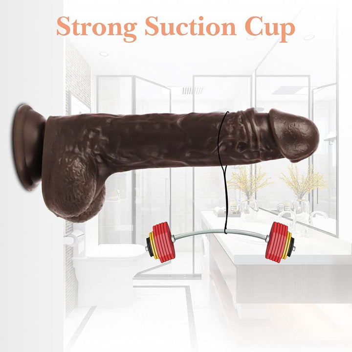 Thrusting Black Realistic Dildo