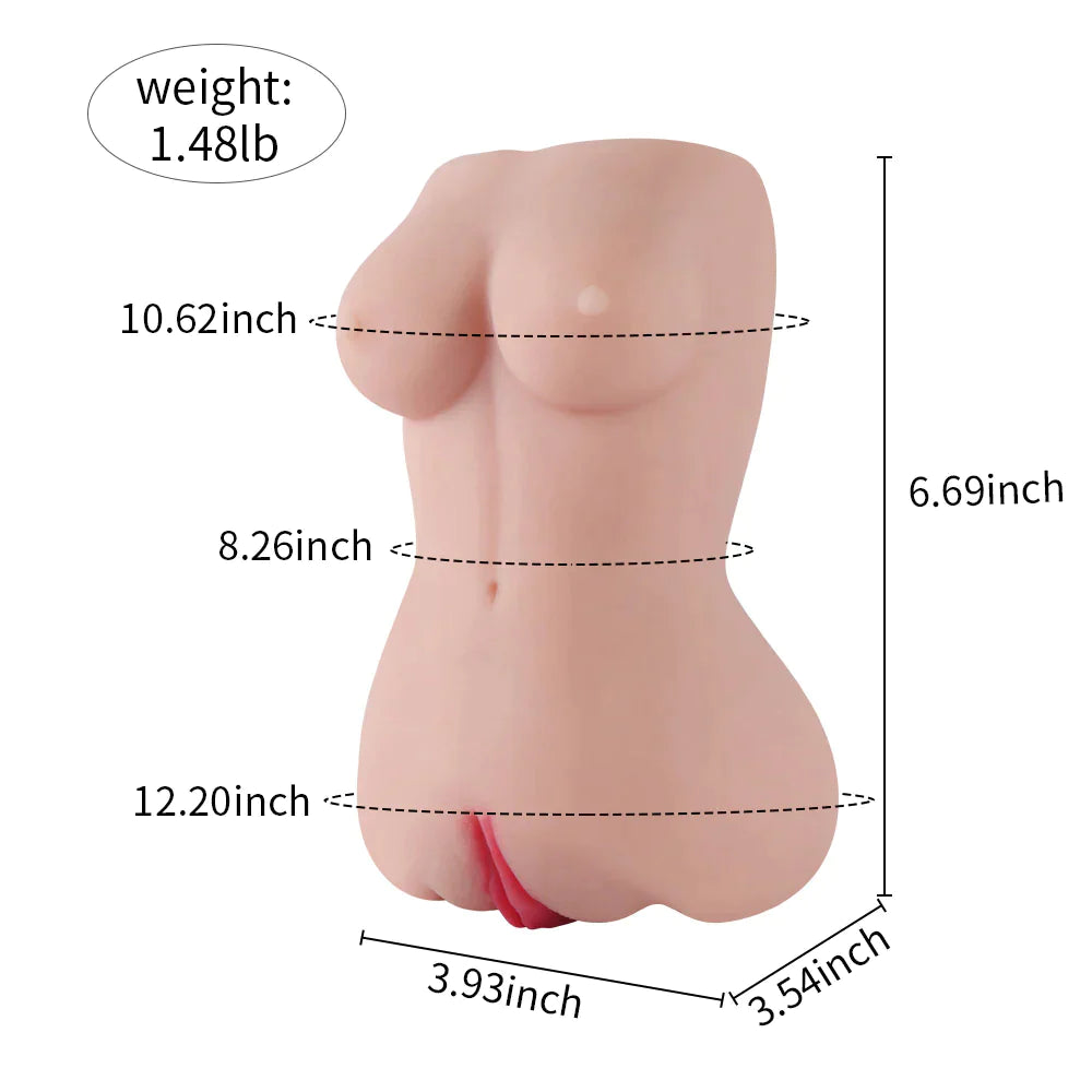Mini Pocket Pussy and Tits Masturbator 1.5 lb