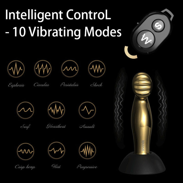 Gold Dildo with Remote Control